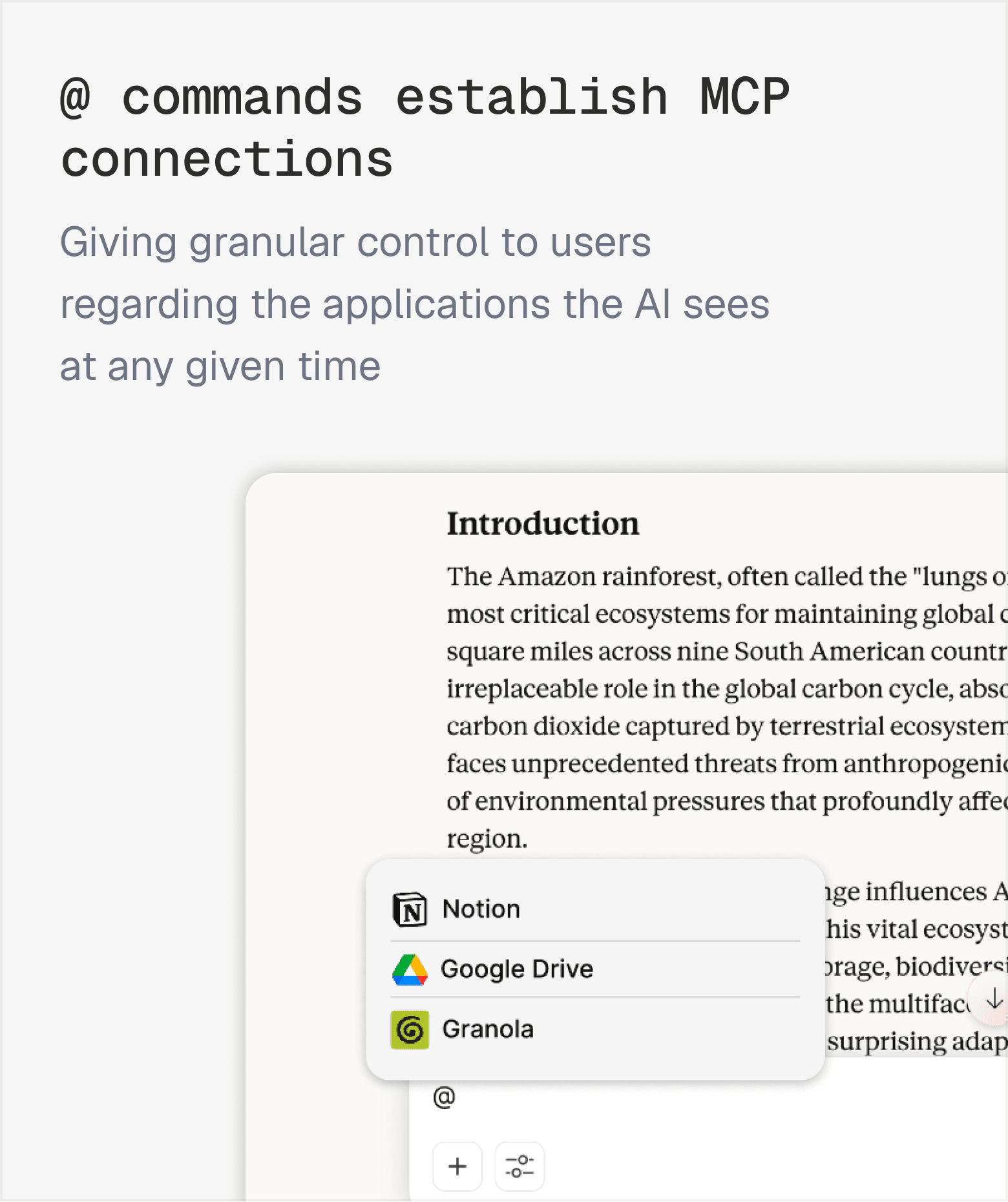 Context panel feature — managing active context layers