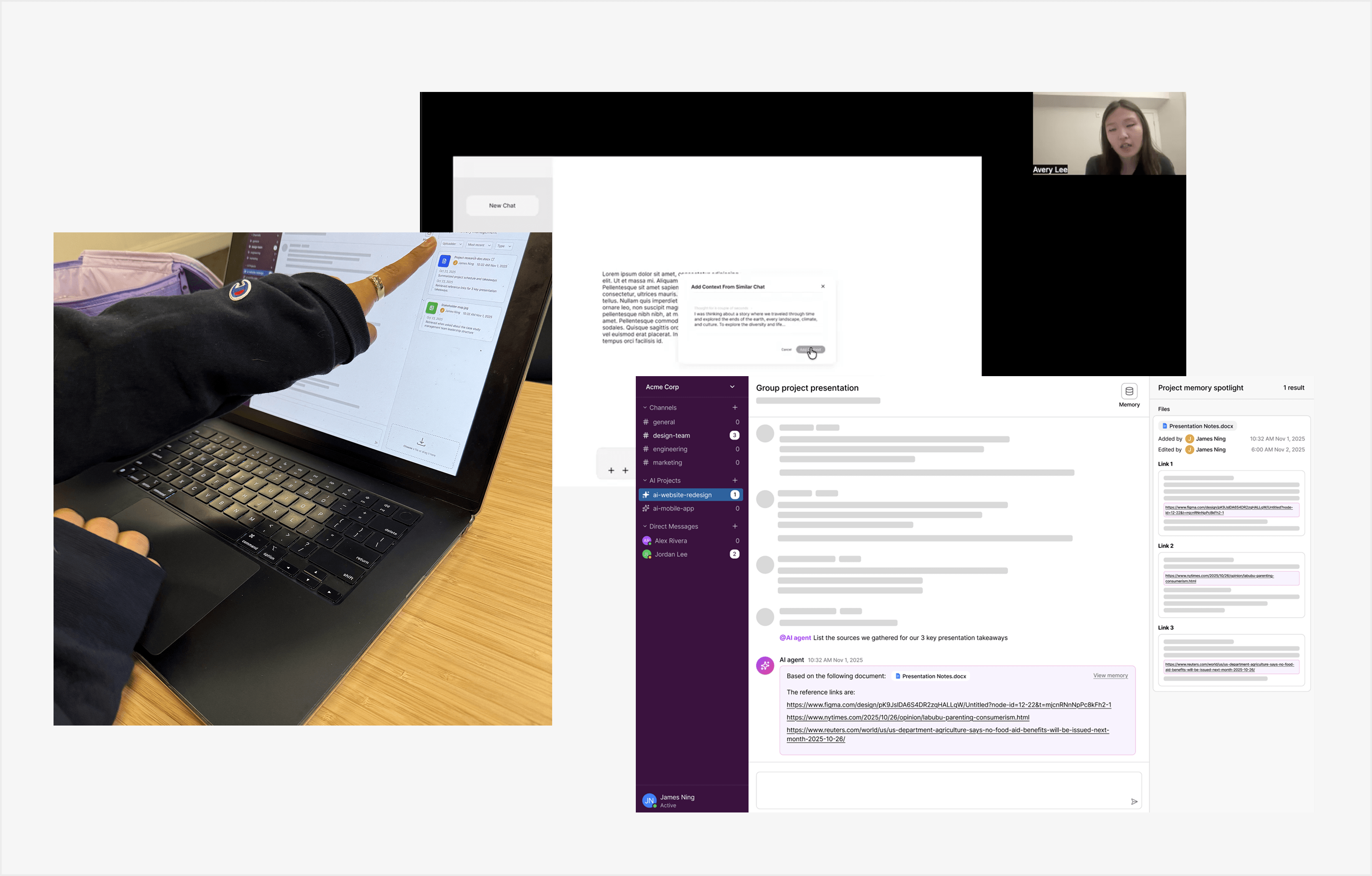 Testing different prototypes with users